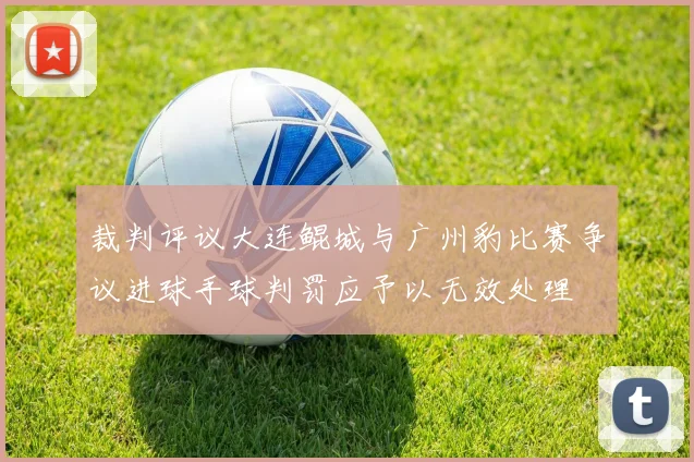 裁判评议大连鲲城与广州豹比赛争议进球手球判罚应予以无效处理